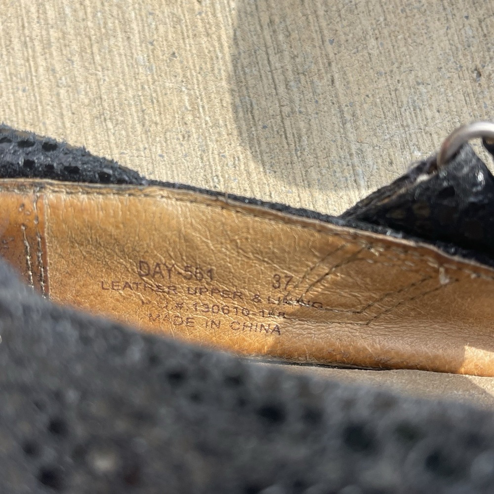 Alegria Dayna DAY561 Mary Jane Comfort Shoe Black Shimmer Leather EU 37 US 7-7.5 - Picture 5 of 8